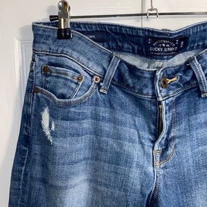 Lucky Brand Distressed Lolita Skinny Capri Jean